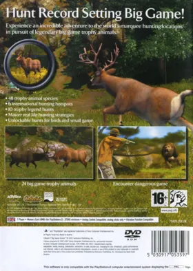 Cabela's Big Game Hunter 2008 box cover back